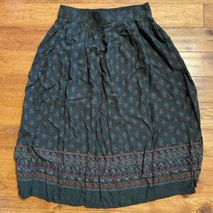 Green Patterned Skirt